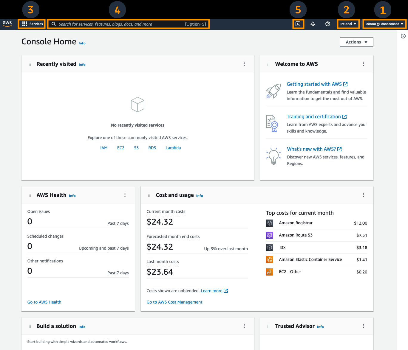 AWS Console Navigation Patterns