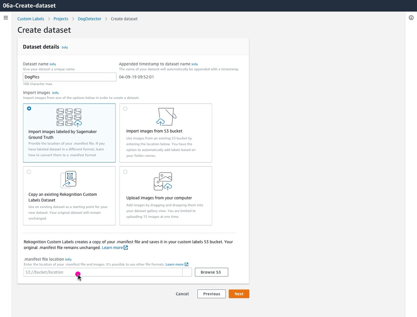 AWS Rekognition — dataset management and annotation
